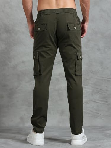 Image of Miraan Men's Regular Fit Mid Rise Cargo Pant