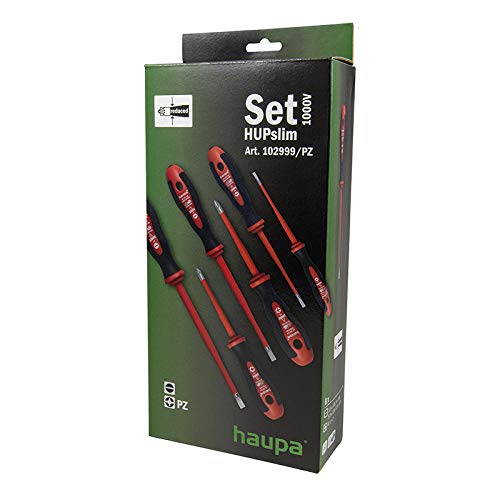 Haupa 102999/PZ Slim 1000V - Set di 6 cacciaviti VDE