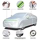 JUDANNA Autoabdeckung Outdoor Wasserdicht Passend für 2005-2025 Ford Mustang, Sommer Vollgarage Autoplane Auto Abdeckplane Outdoor Abdeckung für Regen Sonne Staub UV-Schutz, Silber