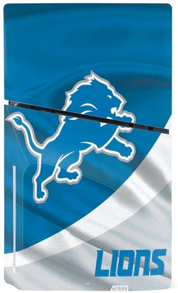 Skinit Decal Gaming Skin Compatible with PS5 Slim Disk Console - Officially Licensed NFL Detroit Lions Design