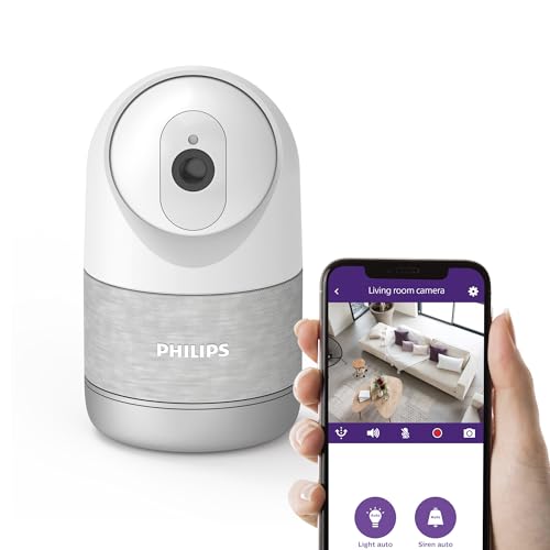 Philips - Caméra intérieure motorisée connectée résolution 2k Mode privé renforcé détection Humaine Fine - WelcomeEye Look 531051