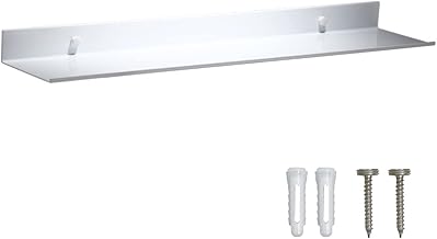 adelphos Wall Shelf, Width 11.8 / 15.7 / 15.7 inches (30 / 40 / 50 cm), Wall Shelf, Iron, Plasterboard, WS1 (40cm, White)