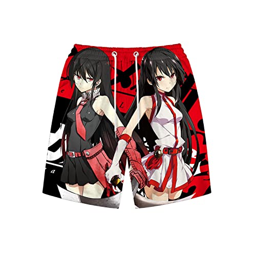 ISaikoy Anime Akame ga Kill 3D Printed Beach Shorts Swim Trunks Summer Boardshorts Jersey Short Pants