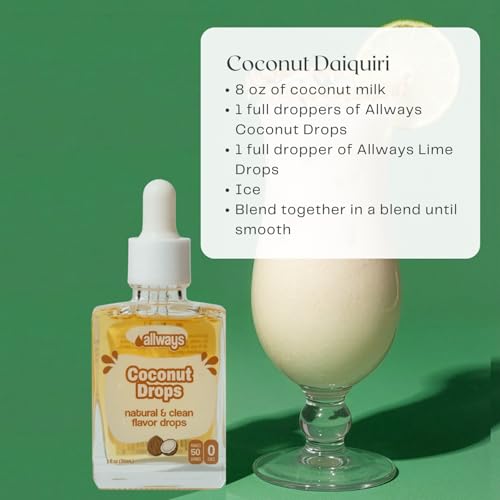 Image of Allways Drops Coconut Water Enhancer | Sugar Free | 50 Servings