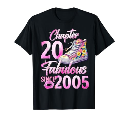 Chapter 20 EST 2005 20 Years Old Gifts 20th Birthday Queen Camiseta