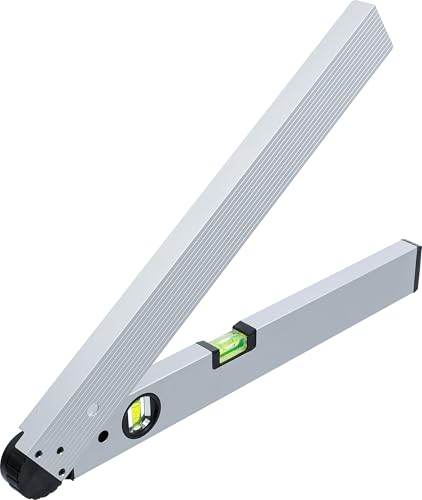 BGS 50440 | Digitaler LCD-Winkelmesser mit Wasserwaage | 450 mm | Winkelschmiege mit Feststellfunktion | Neigungsmesser