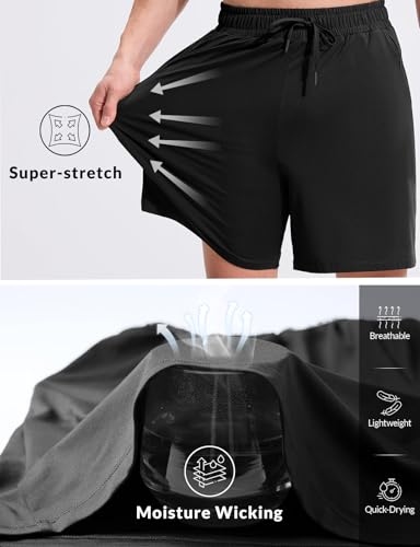 baleaf Mens Swim Trunks with Compression Liner 5 & 7 inch Quick Dry Bathing Suit Swim Shorts with Zippered Pockets4