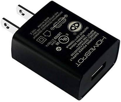 UL Certified USB Wall Charger Power Supply 5v 1A (1000mA) Universal Portable Travel Power Adapter Plug Block High Speed for iPhone iPad iPad Samsung HTC LG iPod Nokia Travel Office Home Use