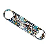 Batman Comic Pattern Stainless Steel Vinyl Covered Flat Bartender Speed Bar Bottle Opener