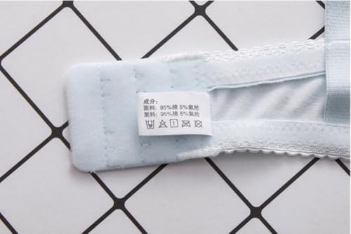 Pure Cotton No Steel Ring Push Up Bra Thin Mould Cup 3/4 Coverage, Detachable Straps for Students,34/75 (Pink)3