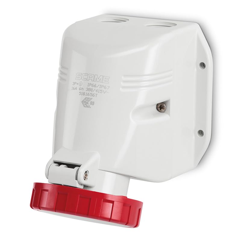 Prise étanche IP67 scame optima top 16A 3H avec 3 pôles neutre terre pour sécurité maximale