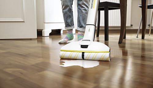 Image of Karcher Electric mop EWM 2, cordless mop with 2 rotating microfibre rollers, battery life: approx. 20 min, coverage area per battery charge: approx. 60 m