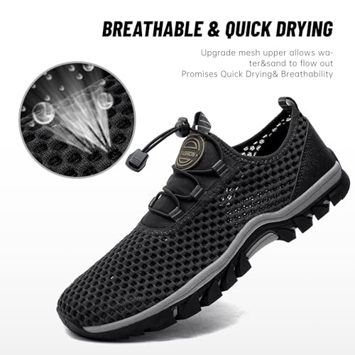 Water Shoes Men Outdoor Hiking Shoes Quick Drying Beach Aqua Shoes Men's Amphibious Water Shoes Summer Non-Slip Quick Drying Water Sandals River Shoes2
