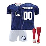 Coupe Monde 2026 Maillot Football Personnalisé avec Nom Nombre, Coupe Monde 2026 Ensemble Football Entraînement Tee Shirt Short et Chaussettes Respirant pour Garçon et Homme,Cadeau Garcon
