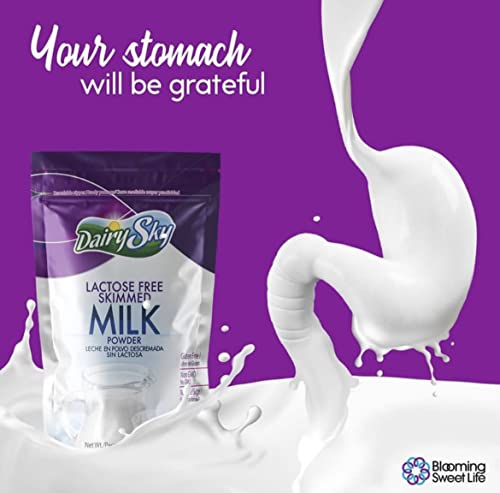 Dairysky Lactose Free Milk Powder 24Oz - Skim Powdered Milk Non Gmo Fat Free For Baking & Coffee, Kosher With Protein & Calcium | Great Substitute For Liquid Milk | Rbst Hormone-Free #TOP7