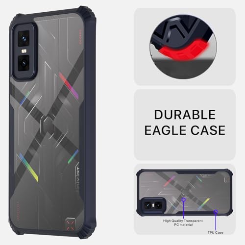 Image of Pikkme Back Cover for Infinix GT 30 Pro 5G | Ultra Hyrbid | Full Camera Protection | Raised Edge | Crystal Clear Transparent Bumper Case (Blue)