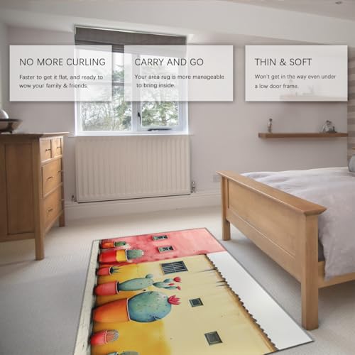 Tapis salon antidérapant lavable pour éviter les glissades