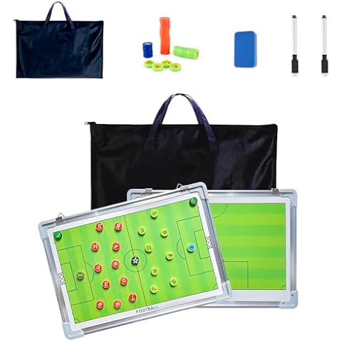 VolksRose Soccer Coaching Board, Soccer Tactics Board with Magnets and Marker Pen, Magnetic Soccer Coach Board, Soccer Dry Erase Whiteboard Coaches Clipboard, Coach Training Equipment Coach Gift Cover