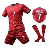 IDOLUSTER Soccer Stars #10#7 Kids Soccer Jersey & Shorts Set Youth Sizes (CR, 22 (5-6 Years.))