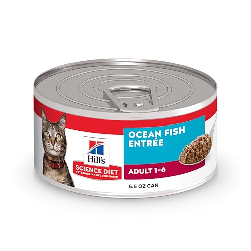Hill's Science Diet Adult 1-6 Wet Cat Food, Ocean Fish, 5.5 oz. Cans, 24-Pack