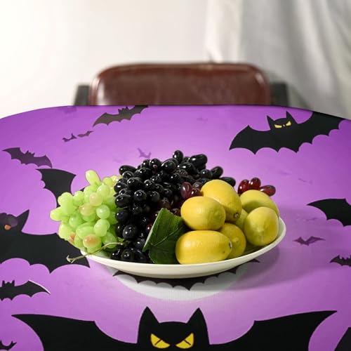 Nappe d'Halloween pour table carrée 140x190 nappe imperméable violette - 6