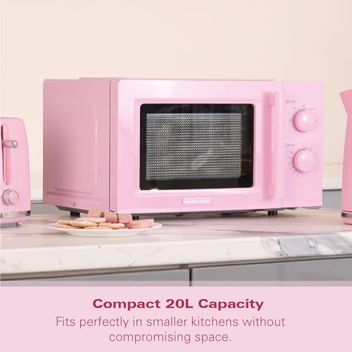 Hamilton Beach Microwave, 20L, Miami, 800W, Manual Dial Controls, Quick Defrost, 35 Min Timer, 5 Cooking Levels, Flamingo Pink - HBMX20F - Image 5