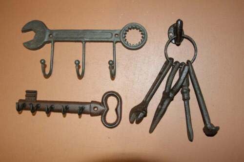 Vintage Toolmans Special Vintage Style Tools Decor, Cast Iron Wall Hooks - 4 pcs -
