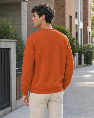 Image of Nobero Sweatshirts for Man Stylish | 280 GSM Rich Cotton Fleece Solid Regular Fit Full Sleeve Sweatshirt for Men | Stylish Casual Wear Winter Crew Neck Sweatshirt for Men