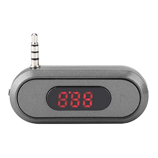 ASHATA 3.5MM Audio Head Mobile Phone/Pad/MP3/MP4/MP5/Tablet FM Transmitter Built in 300mAh Battery Car Radio Transmitter