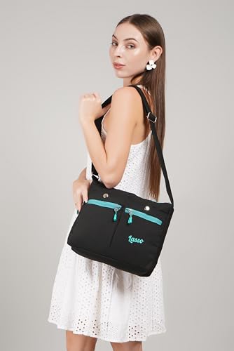 Image of Lasso Sling Bag For Women with Adjustable Strap Stylish Ladies Crossbody Polyester Sling Bag for Office, Causal, Travel & College | 7L Capacity & front double Pockets