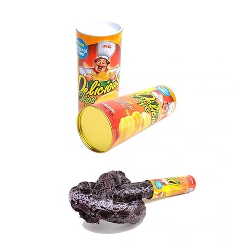 Image of AGC Fake Potato Chips Fake Snake Prank Joke Novelty Toy for Your Loved Ones to Make Them April Fool Jokes Halloween Party Decoration in A Can Gag Gift Prank (Large Size) (Pack of 1)