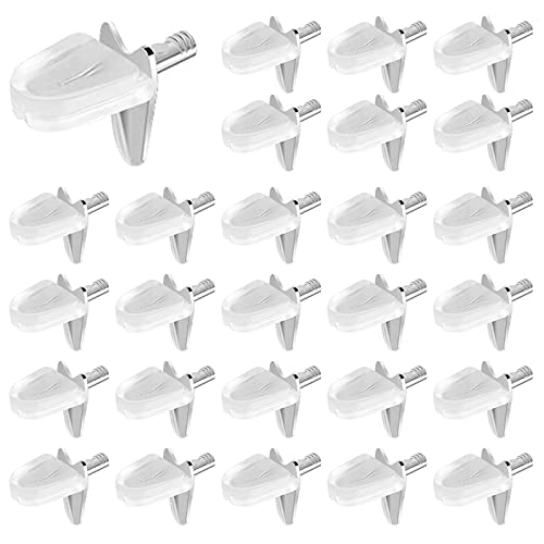 FINDIR 30 pcs Taquet Etagere 3mm Taquets pour Étagères Cheville de Support d'Étagère 3mm Étagère Broches Antidérapant pour Armoire Meuble Placard Planche Étagère en Verre
