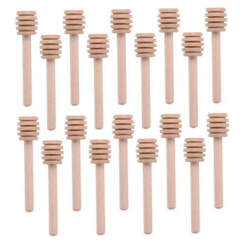 BRIGHTFUFU 25個 実用的な木製はちみスティック ハニースターラー 蜂蜜取り棒 木製攪拌棒 快適グリップ 素材 キッチン用品 にも 再利用可能