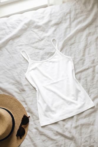 Image of Van Heusen Women's Everyday Cotton Cami | Relaxed Fit | Anti‑Bacterial Tech | Keeps You Dry and Fresh | Sweat Absorbent | Spaghetti Camisole | Color Fresh | Stays 11203|Available in Pack of 1 & 2