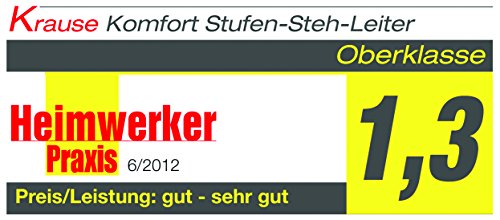 KRAUSE Stehleiter Secury mit Multigrip System, 4 Stufen, 126528