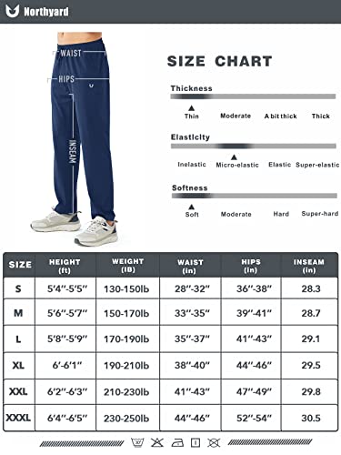 Northyard YDPM007-1-DARKBLUE-L Men'S Athletic Running Joggers Workout Track Tapered Pants Lightweight Quick Dry Sweatpants thumb #6