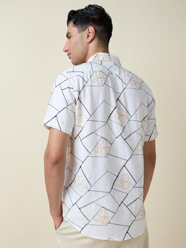 Image of Thomas Scott Men Premium Embroidered Slim Fit Casual Shirt
