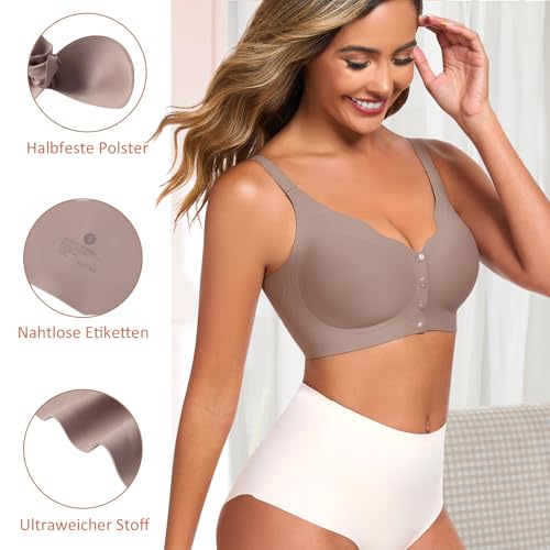 Soutien-gorge sans armatures confortable fermeture devant pour femme âgée - 2