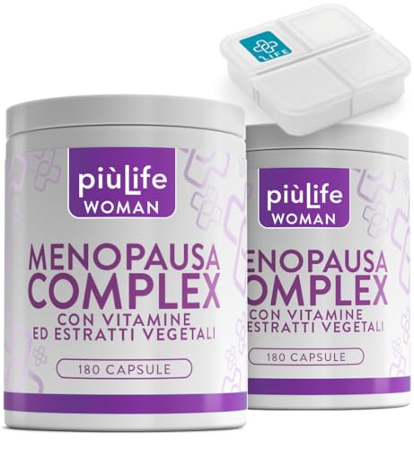 Integratore Menopausa Completo con Trifoglio Rosso PiùLife, 360 Capsule