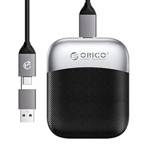 ORICO SSD externo de 2 TB con cable USB C y A 2 en 1, hasta 460 MB/s, unidades de estado sólido portátiles Plug and Play, almacenamiento confiable para teléfonos inteligentes USB C, tableta, PC