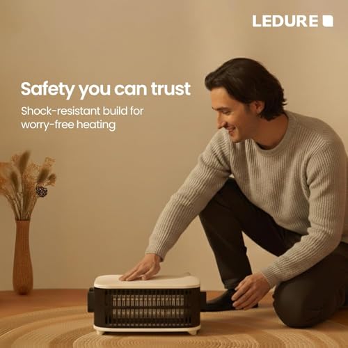 Image of LEDURE 2000W Velar Turbonite Fan Room Heater with Overheat Protection & Turbo Fan Blower | Dual Heat Settings & Adjustable Thermostat | Indoor Outdoor Electric Room Heater | 1 Year Warranty