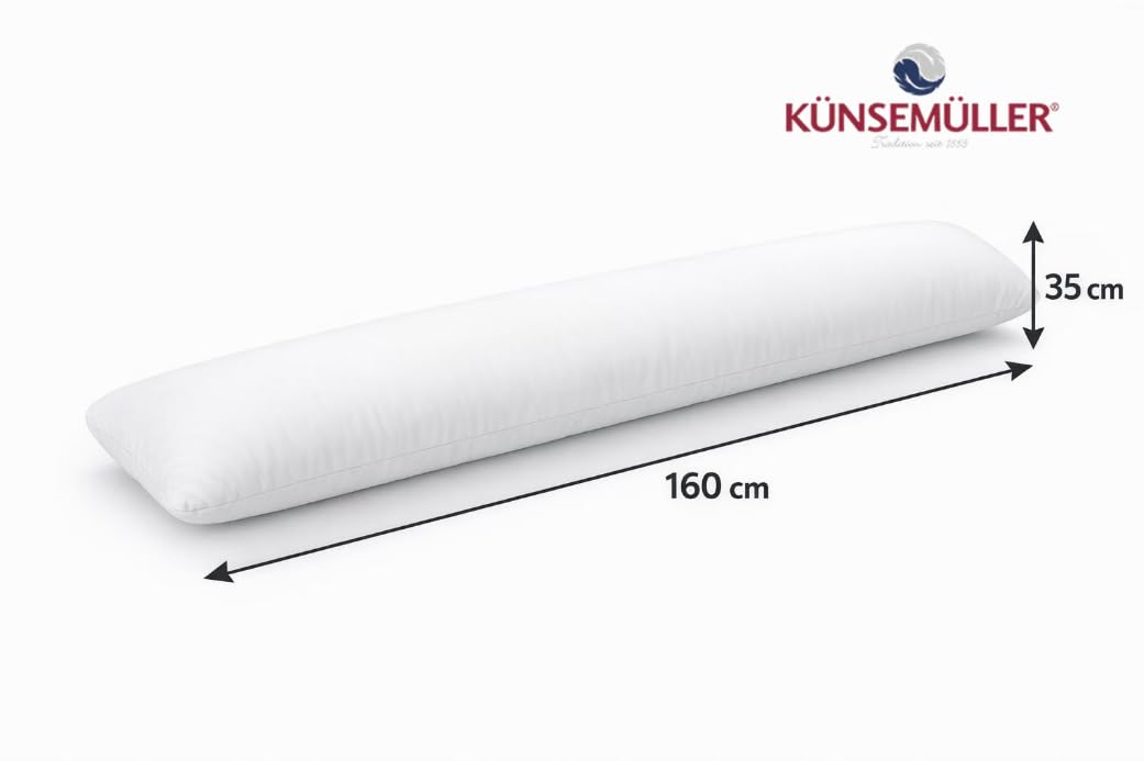 Künsemüller Seitenschläferkissen Schwangerschaftskissen Stillkisssen inkl. gratis Bezug, 35x160 cm, Gleichmäßige Stützwirkung, erholsamer Schlaf in jeder Lebensphase