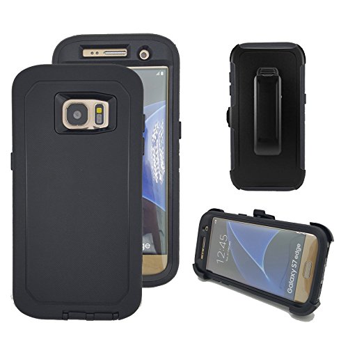 Galaxy S7 Edge Case, Harsel® Defender Series Heavy Duty Impact Rugged Scratch Resistant Shockproof Protective Military with Belt Clip Case Cover for Galaxy S7 Edge - Black