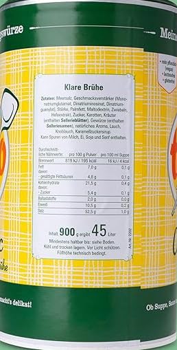 tellofix Classic Klare Brühe 4x900g, vielseitige Gemüse Brühe, als Universal-Würzmittel zum Verfeinern von Suppen - kalorienarm, glutenfrei, lactosefrei & vegan, keine Farb- oder Konservierungssstoffe
