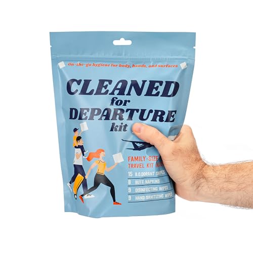 Butt Napkins B.O.dorant & Cleaning Wipes Combo Pack – Portable Odor-Fighting Swipes + All-Natural Family Travel Wipes – 2-in-1 Personal & On-the-Go Hygiene Solution (Cleaned for Departure)