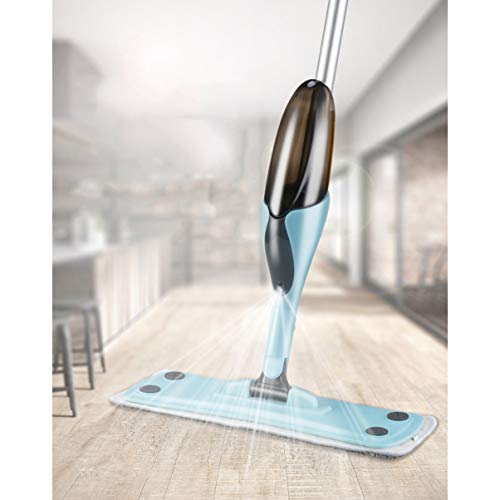 WRITWAA 360grado Fregona Aerosol Trapeador De Microfibra Mango Giratorio para Hogar y Cocina