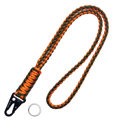 KUDAAL Cordão de corda Paracord Cordão resistente para chaves Cordão para chaves Porta-crachás Carte