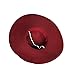 WITHMOONS Straw Hats for Women Floppy Sun Red Hats Beach Wide Brim Oversized UPF 50 with Strap Summer Roll Up SZ90045 (Red)