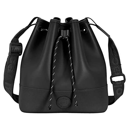 Bolsa Moleca Tira Colo Emborrachada Bucket Saco Color 50011 - Preto