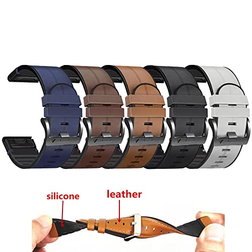 Correa de silicona de 26mm para Garmin Fenix 7X 6X 5X pulsera recambio color agata 3